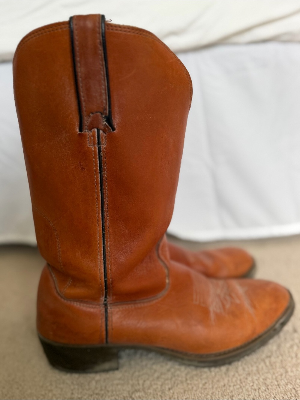 Vintage Durango Tan Leather Western Boots